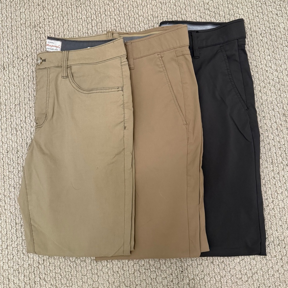 Weatherproof Vintage | 3pair Black, Tan, and Brown Pants